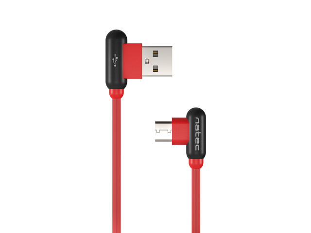 Pilt Natec Prati, Angled USB Type C to Type A Cable 1m, Red | Natec | Prati | USB Type C | USB Type-A