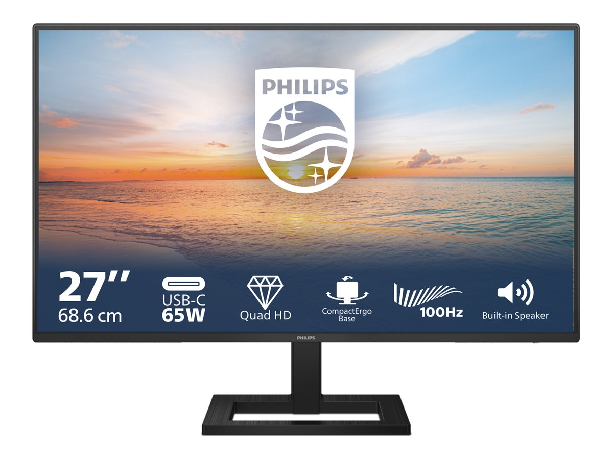Pilt Philips | 27E1N1600AE/00 | 27 " | IPS | 16:9 | 100 Hz | 4 ms | 2560 x 1440 pixels | 350 cd/m² | HDMI ports quantity 1 | Warranty 36 month(s)