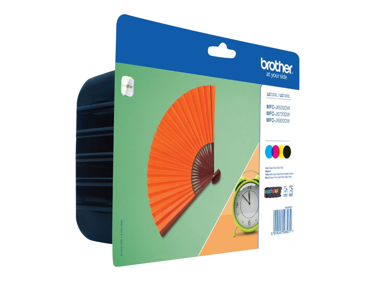 Pilt Brother LC129XLVALBP | Ink Cartridge | Black, Cyan, Magenta, Yellow