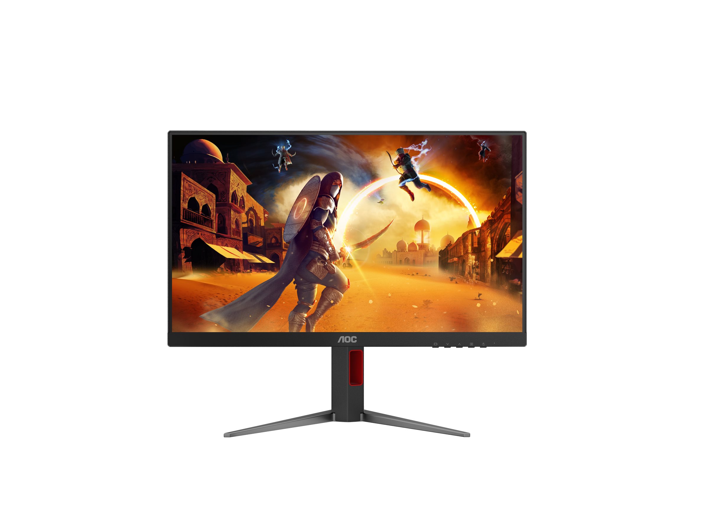 Pilt AOC | 24G4HA | 24 " | Fast IPS | FHD | 16:9 | 200 Hz | 0.5 ms | 1920 x 1080 pixels | 300 cd/m² | HDMI ports quantity 2 | Black, Red