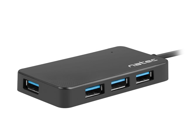 Pilt Natec USB 3.0 HUB, Silkworm, 4-Port, Black | Natec 4 Port Hub With USB 3.0 | Silkworm NHU-1343 | 0.15 m | Black | USB Type-C