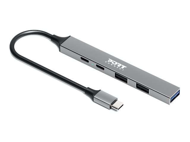 Pilt PORT CONNECT | USB-C Hub with 4 USB ports, 1X USB-C, 100W
