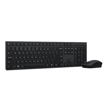 Pilt Lenovo Professional Wireless Rechargeable Combo Keyboard and Mouse | Keyboard and Mouse Set | Wireless | Mouse included | Estonian | Bluetooth | Grey