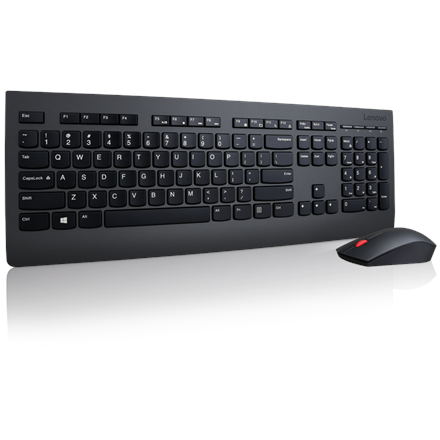 Pilt Lenovo | Professional | Professional Wireless Keyboard and Mouse Combo - US English with Euro symbol | Keyboard and Mouse Set | Wireless | Mouse included | US | Black | US English | Numeric keypad | Wireless connection