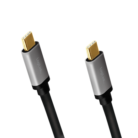 Pilt Logilink | USB 2.0 Type-C | C/M to C/M, PD3, alu | CUA0106 USB 2.0 Type-C cable | USB-C (male) | USB-C (male)