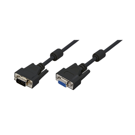 Pilt Logilink | Black | HD DSUB 15-pin male | HD DSUB 15-pin female | VGA to VGA | 1.8 m