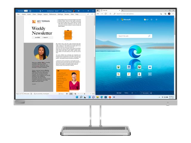 Pilt Lenovo | L27i-4A | 27 " | In-plane switching | 16:9 | 100 Hz | 1 ms | 1920 x 1080 pixels | 300 cd/m² | HDMI ports quantity 2 | Cloud Grey | Warranty 36 month(s)
