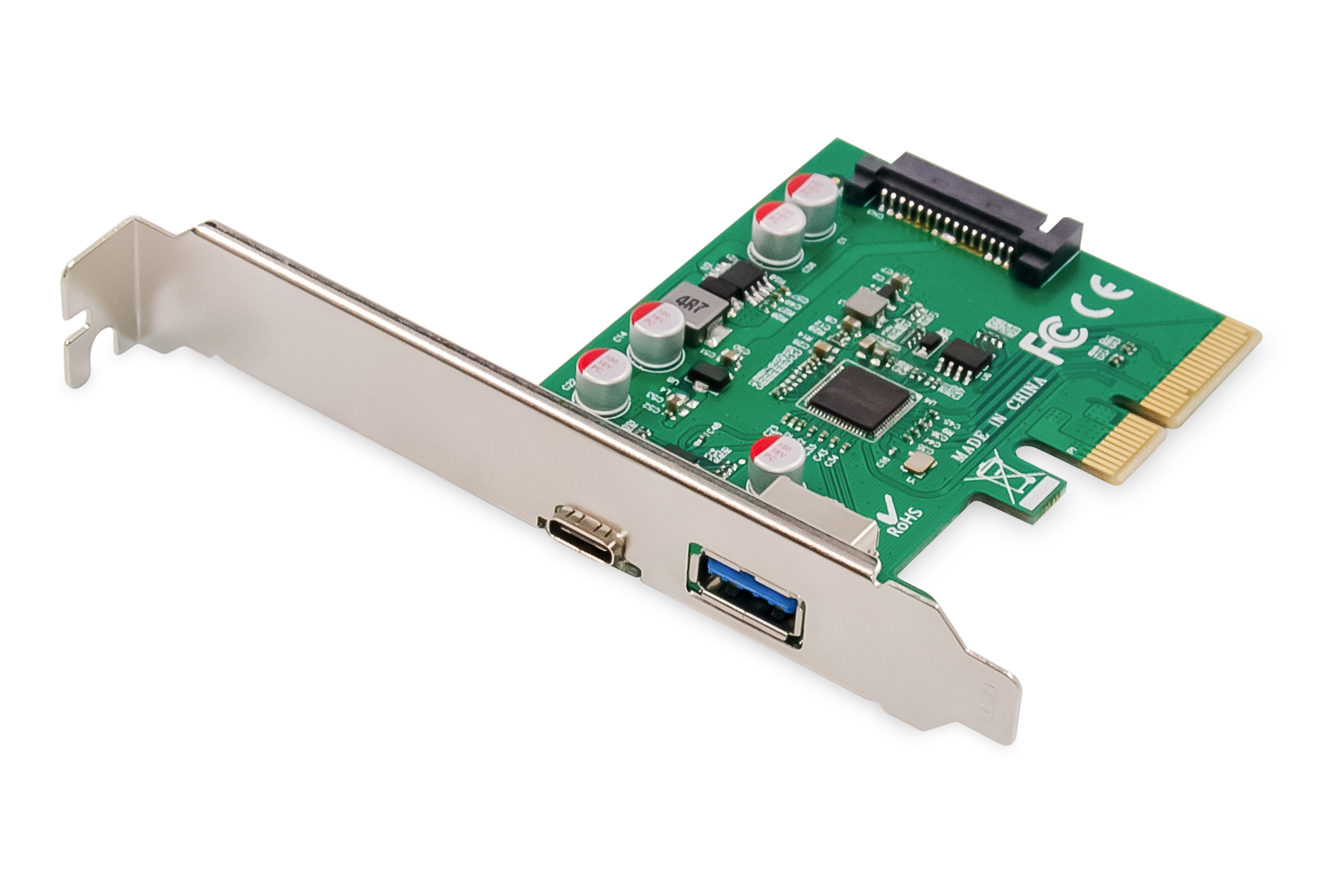 Pilt Digitus | PCIe card, USB-C 3.1 Gen 2, 10Gpbs, USB-A 3.1 | DS-30225