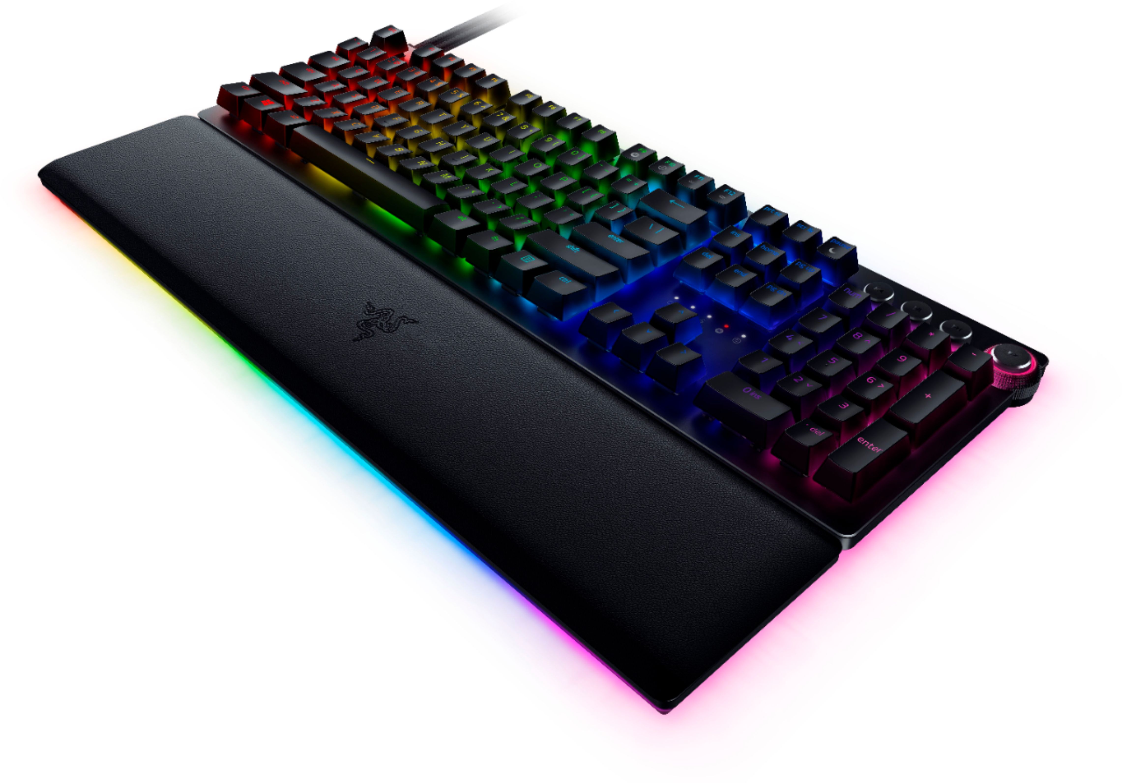 Pilt Razer | Huntsman V2 Optical Gaming Keyboard | Gaming keyboard | Wired | RGB LED light | US | Black | Numeric keypad | Clicky Purple Switch