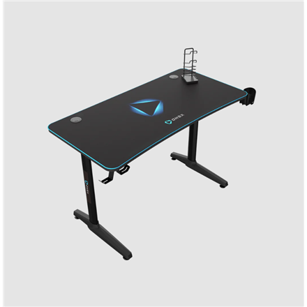 Pilt Onex | Gaming Desk w/Cup holder, headset hook, Gamepad holder, Full coverage mouse pad | GD1200H | Black