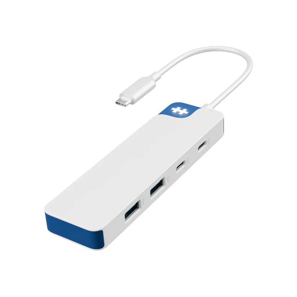 Pilt Hyper HyperDrive Flex 4 Port USB-C Combo Hub, White/Blue | HD5200BUGL