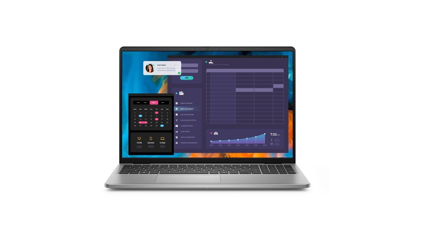 Pilt Dell Vostro 16 5640 | Titan Grey | 16 " | WVA | FHD+ | 1920 x 1200 pixels | Anti-glare | Intel Core 7 | 150U | 16 GB | DDR5 | Solid-state drive capacity 1000 GB | Intel Graphics | Windows 11 Pro | 802.11ax | Keyboard language English | Keyboard backlit | Warranty 36 month(s) | Battery warranty 12 month(s)