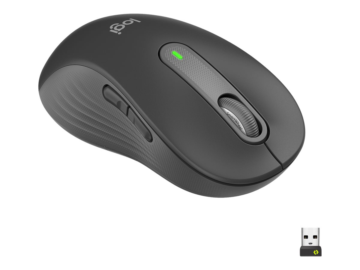 Pilt Logitech Signature M650 L Left Wireless Mouse, RF Wireless + Bluetooth, 2000 DPI, Graphite | Logitech