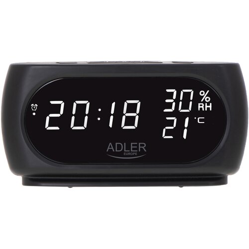 Pilt Adler | Clock with Thermometer | AD 1186 | Black