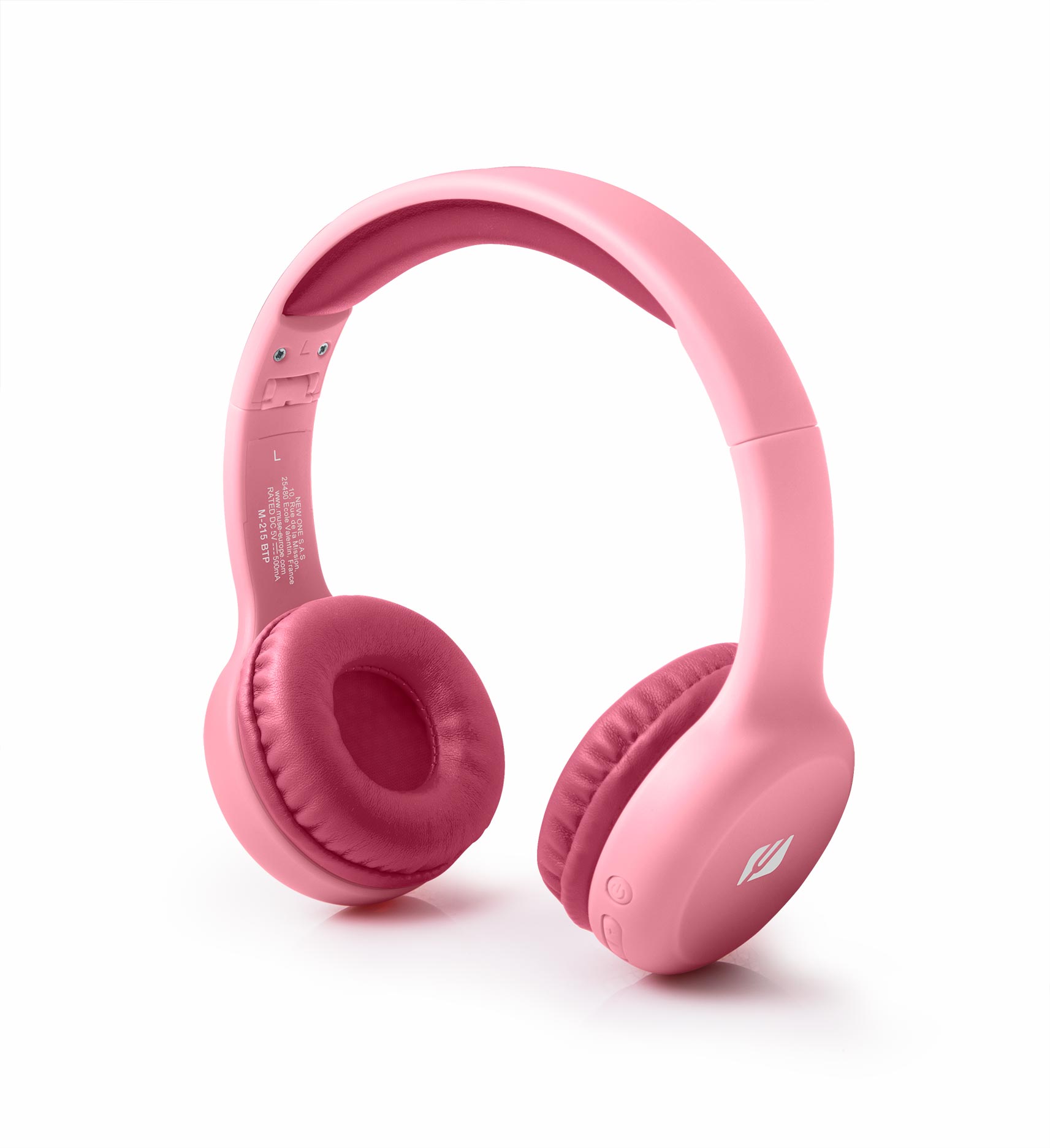 Pilt Muse | M-215BTP | Bluetooth Stereo Kids Headphones | Wireless | Over-Ear | Bluetooth | Wireless | Pink