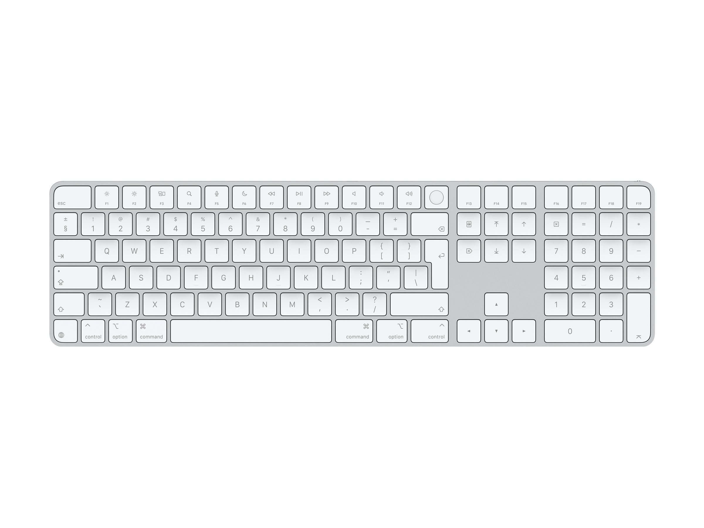 Pilt Apple Magic Keyboard with Touch ID and Numeric Keypad | Keyboard | Wireless | English | White
