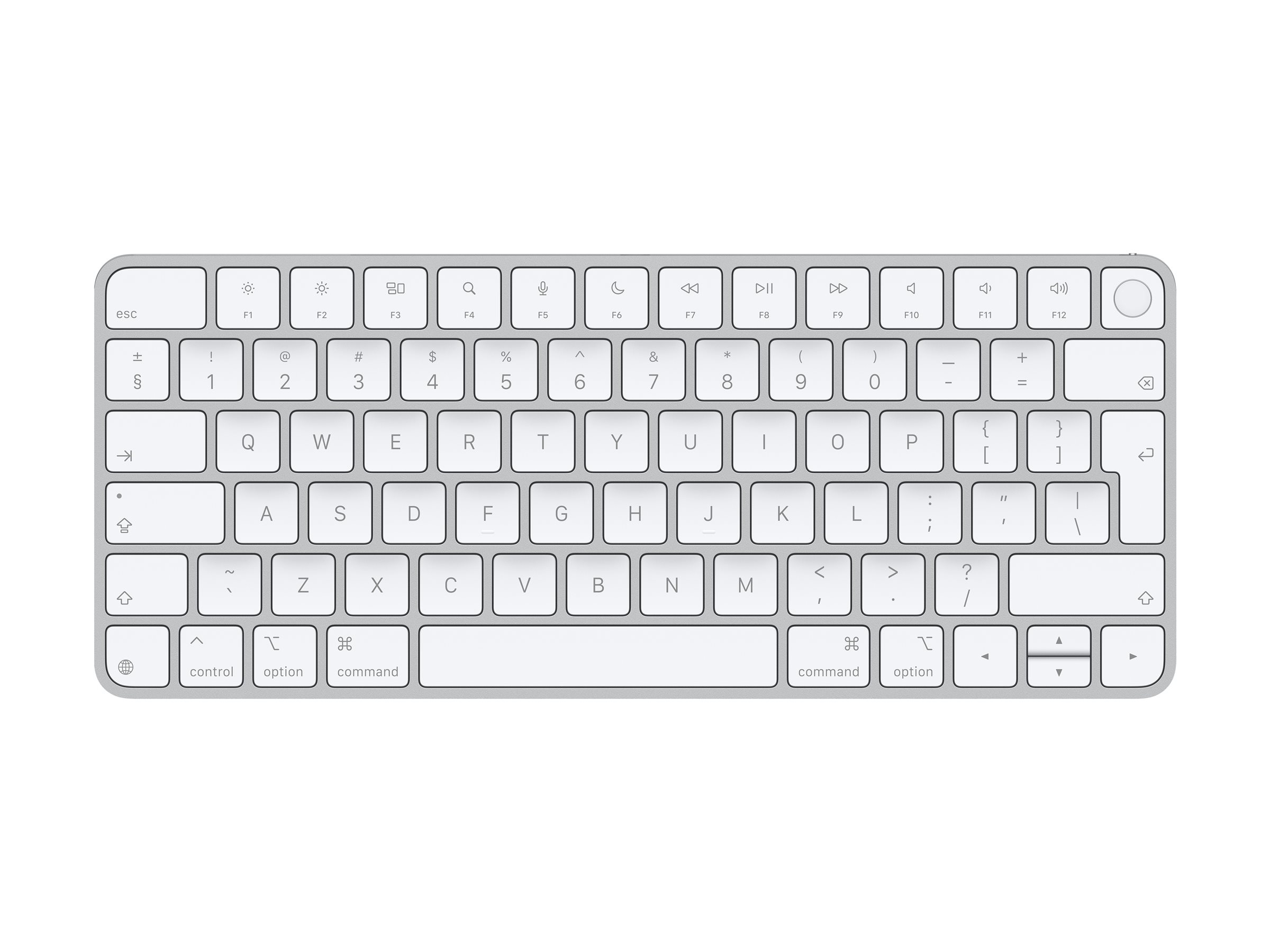 Pilt Apple Magic Keyboard with Touch ID for Mac models | MXCK3Z/A | Compact Keyboard | Wireless | EN | Bluetooth | White