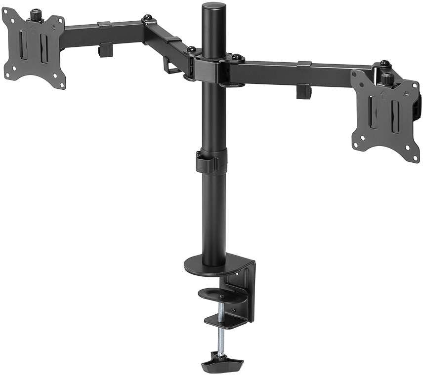 Pilt Goobay Dual Monitor Mount Flex | Swivel, Tilt, Rotation | 17-32 " | Maximum weight (capacity) 8 kg | Black