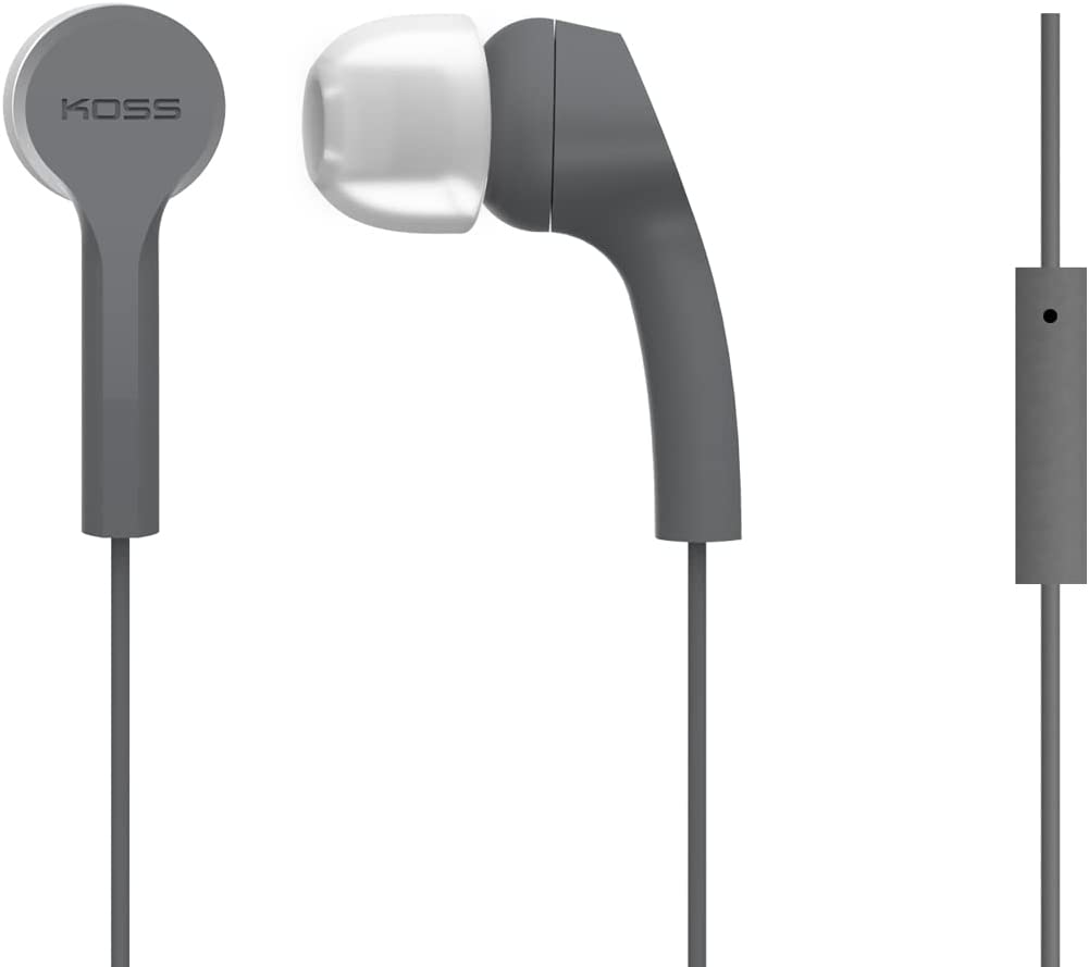 Pilt Koss | KEB9iGRY | Headphones | Wired | In-ear | Microphone | Gray