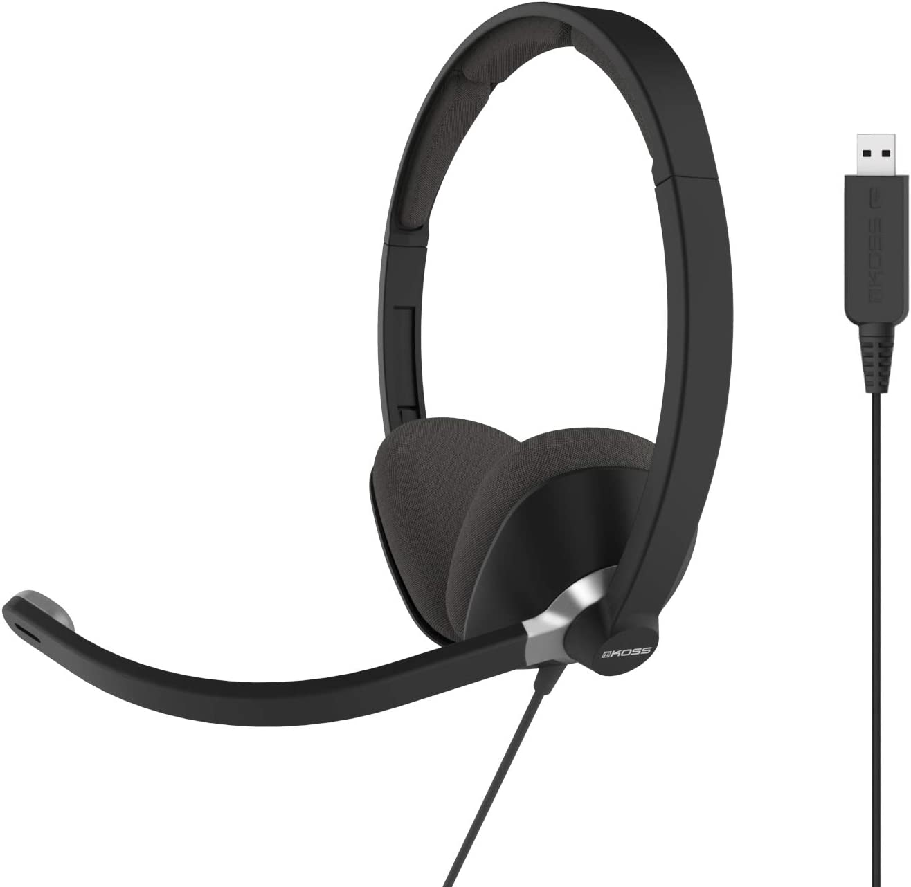 Pilt Koss | CS300 | USB Communication Headsets | Wired | On-Ear | Microphone | Noise canceling | Black