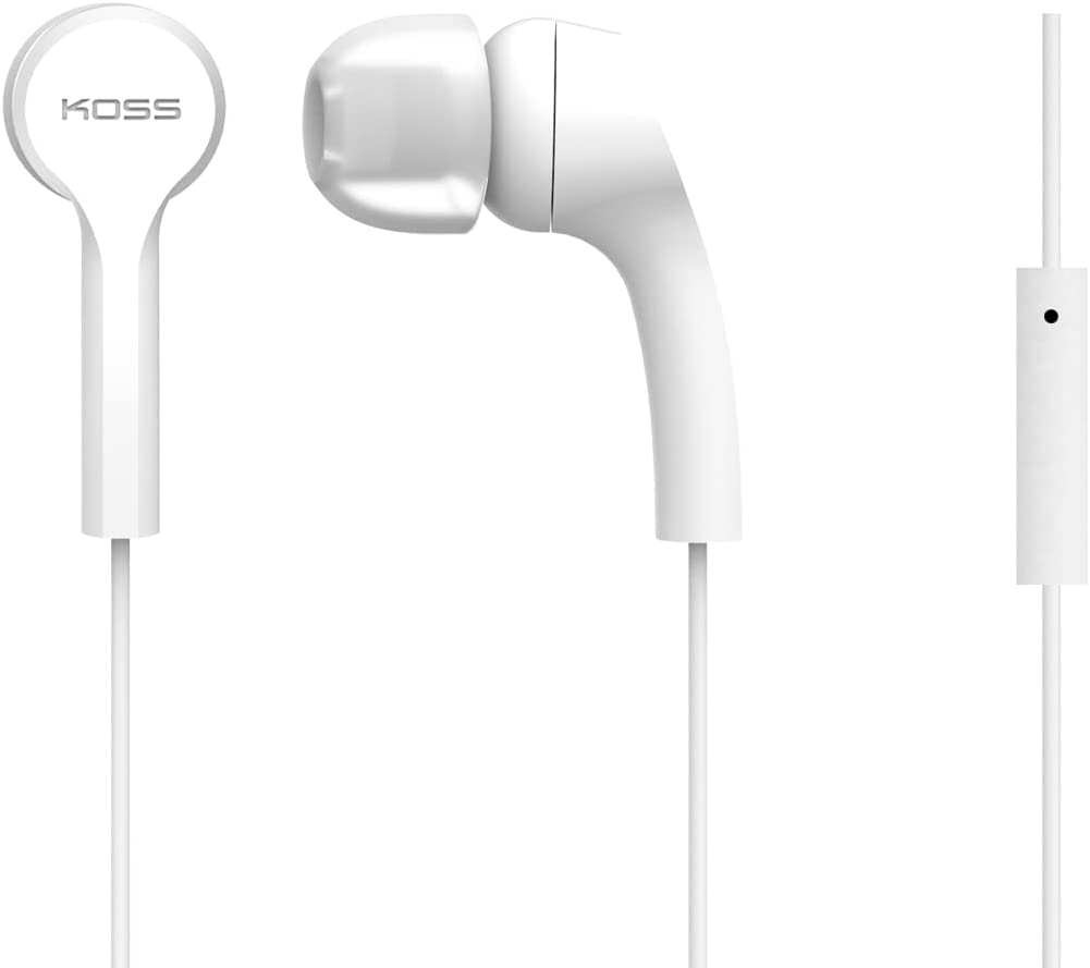 Pilt Koss | KEB9iW | Headphones | Wired | In-ear | Microphone | White