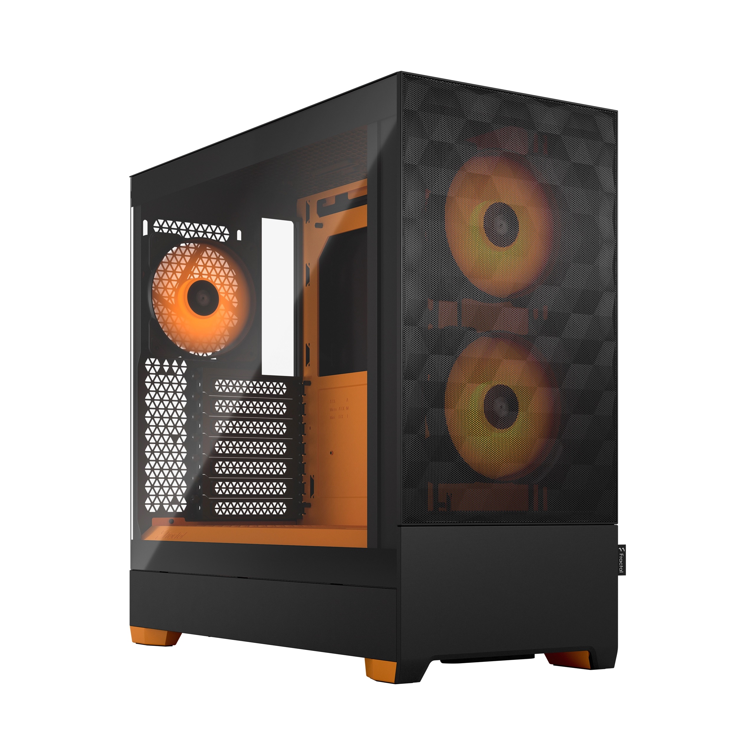 Pilt Fractal Design | Pop Air RGB | Side window | Orange Core TG Clear Tint | ATX, mATX, Mini ITX | Power supply included No | ATX