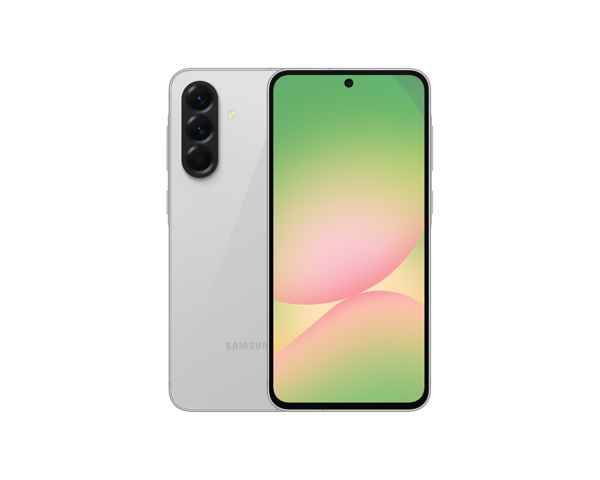 Pilt Samsung Galaxy | A56 A566 | Light Grey | 6.7 " | Super AMOLED | 1080 x 2340 pixels | Internal RAM 8 GB | 128 GB | Dual SIM | 4G | 5G | Main camera resolution 50+12+5 MP | Secondary camera resolution 12 MP | Android | 15 | 5000 mAh