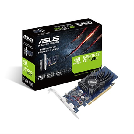 Pilt Asus | NVIDIA | 2 GB | GeForce GT 1030 | GDDR5 | HDMI ports quantity 1 | PCI Express 3.0 | Memory clock speed 6008 MHz | Processor frequency 1266 MHz