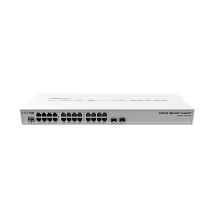 Pilt MikroTik | Cloud Router Switch CRS326-24G-2S+RM | Managed L3 | Rackmountable | Gigabit Ethernet (copper) ports quantity 24 | SFP+ ports quantity 2 | 12 month(s)