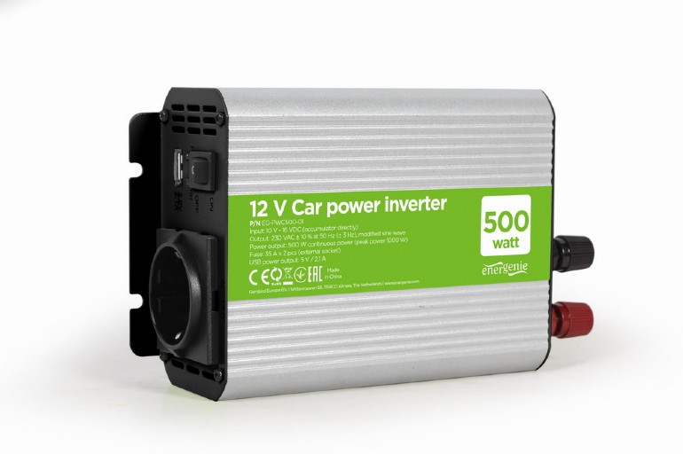 Pilt EnerGenie | 12 V Car power inverter, 500 W | EG-PWC500-01