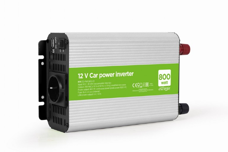 Pilt EnerGenie | 12 V Car power inverter, 800 W | EG-PWC800-01