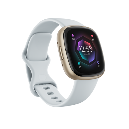 Pilt Sense 2 | Smart watch | NFC | GPS (satellite) | AMOLED | Touchscreen | Activity monitoring 24/7 | Waterproof | Bluetooth | Wi-Fi | Blue Mist/Soft Gold