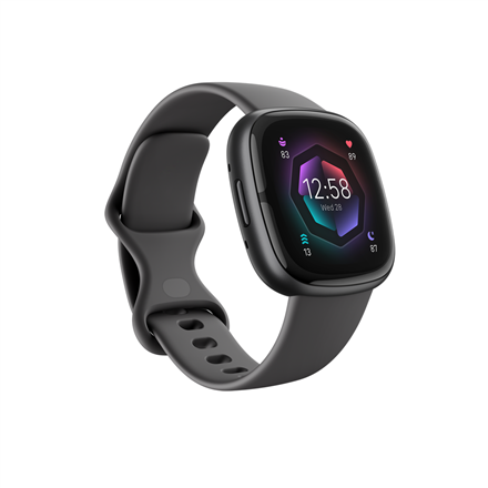 Pilt Sense 2 | Smart watch | NFC | GPS (satellite) | AMOLED | Touchscreen | Activity monitoring 24/7 | Waterproof | Bluetooth | Wi-Fi | Shadow Grey/Graphite