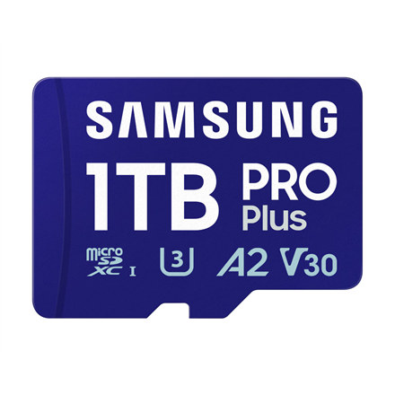 Pilt Samsung MicroSD Card with SD Adapter | PRO Plus | 1000 GB | microSDXC | Flash memory class 10