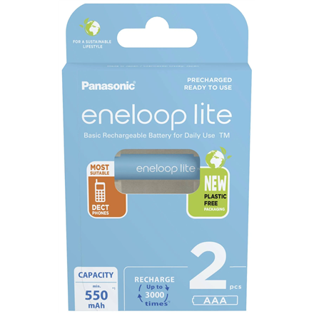 Pilt Panasonic | AAA | 550 mAh | 2 pc(s) | ENELOOP Lite BK-4LCCE/2BE