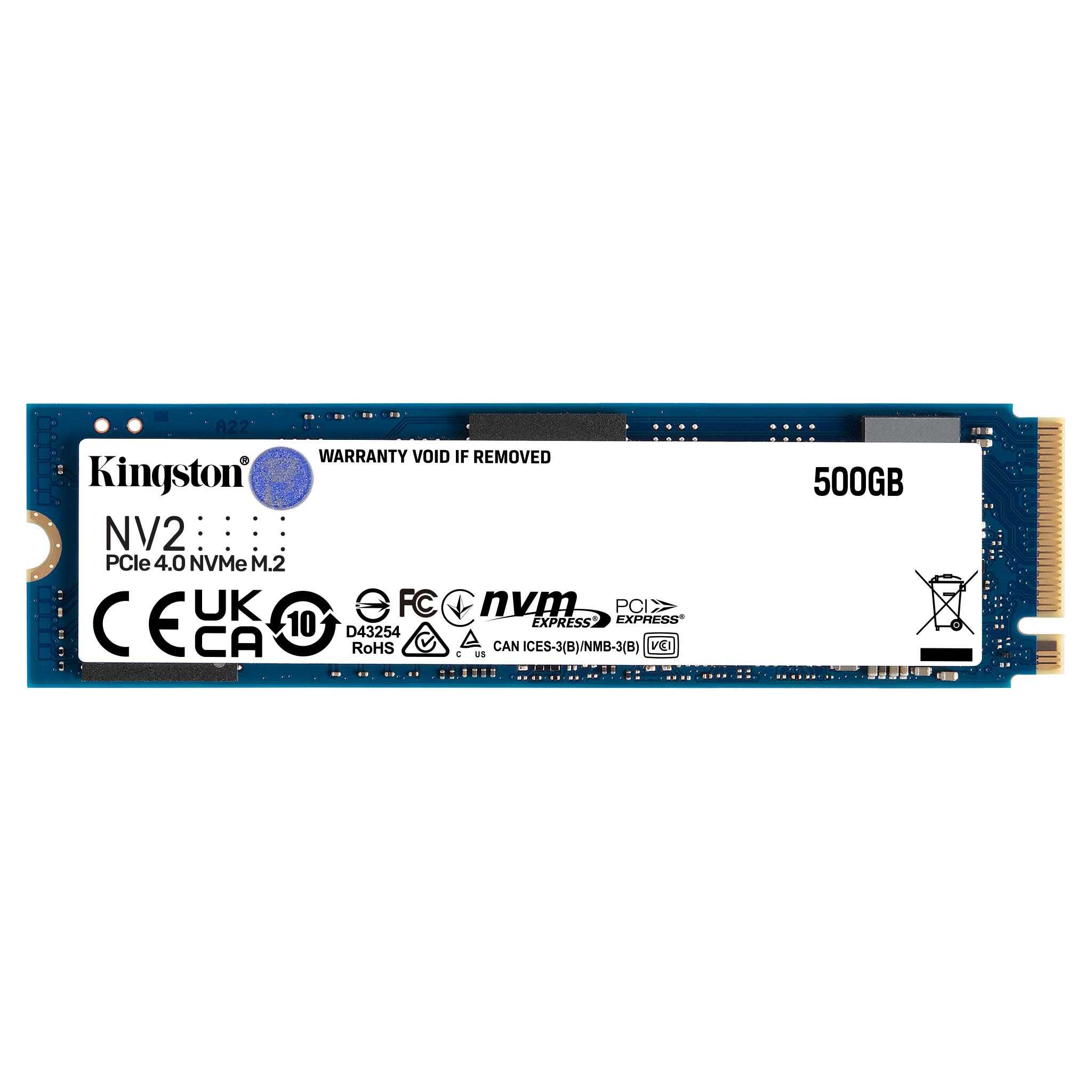 Pilt Kingston | SSD | NV2 | 500 GB | SSD form factor M.2 2280 | SSD interface PCIe 4.0 x4 NVMe | Read speed 3500 MB/s | Write speed 2100 MB/s