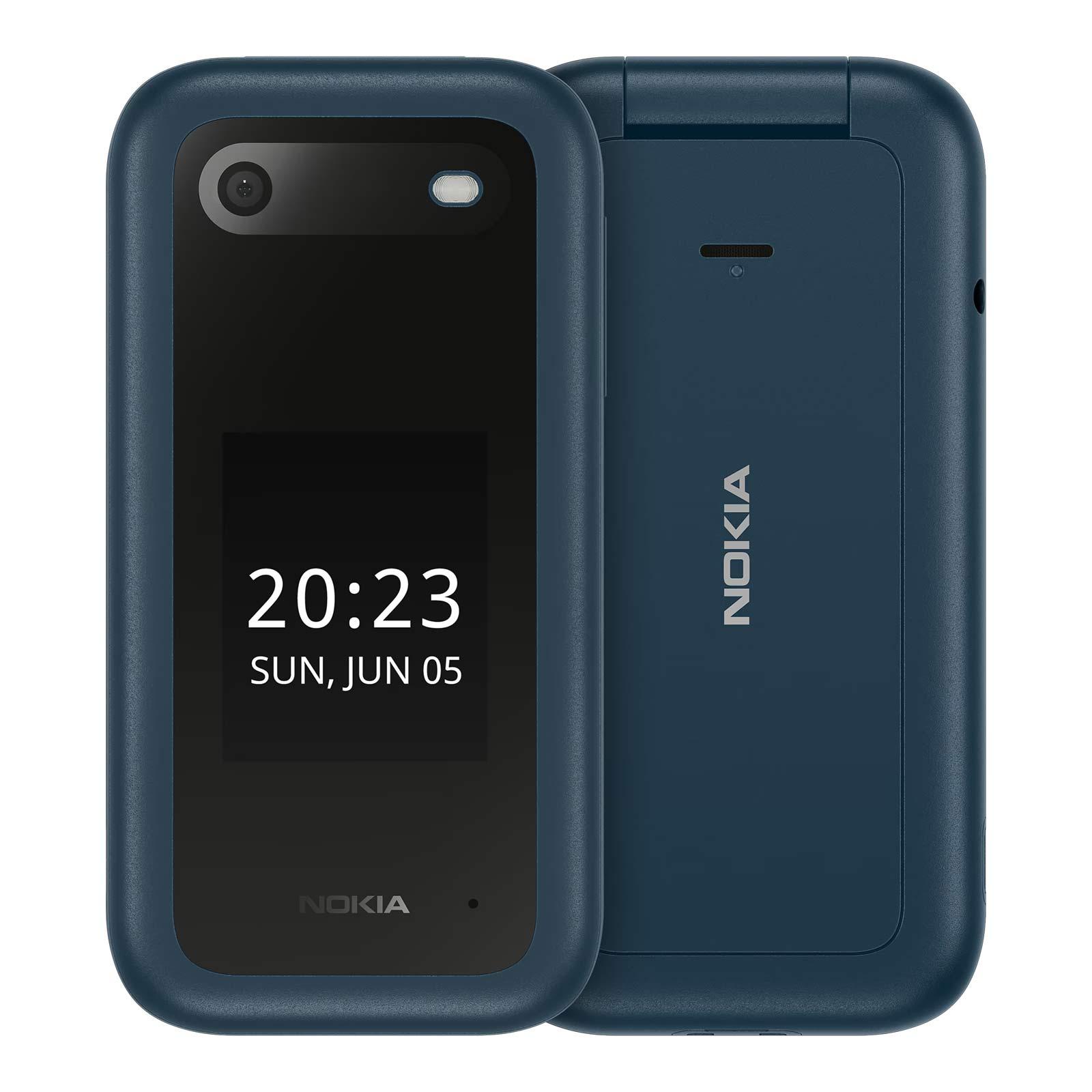 Pilt Nokia | 2660 Flip | Blue | 2.8 " | TFT LCD | 240 x 320 | Unisoc | 0.128 GB | Dual SIM | Nano-SIM | Yes | Main camera 0.3 MP | Secondary camera  MP | 1450  mAh | Bluetooth | 4.2