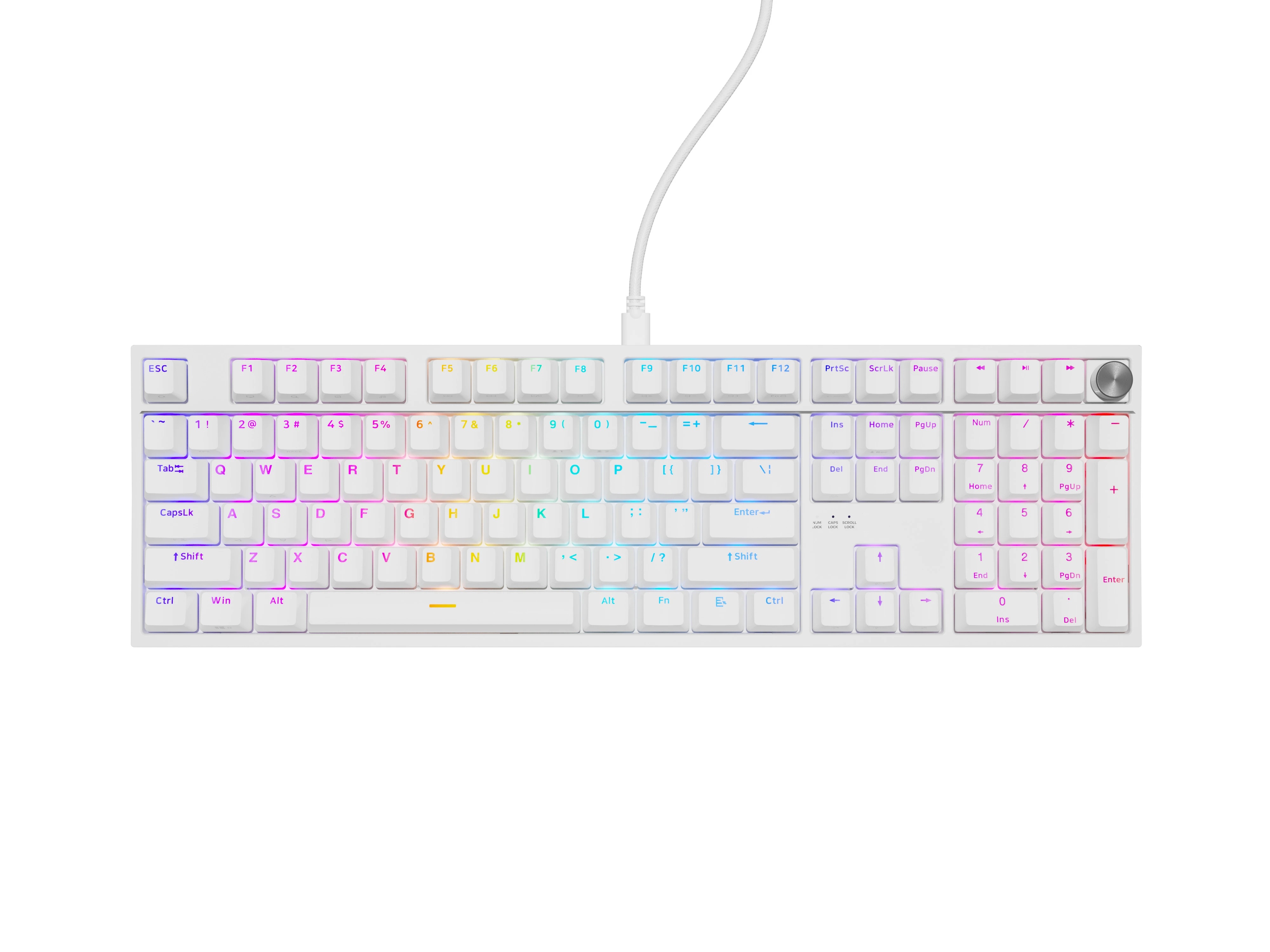 Pilt Genesis Thor 404 | Mechanical Gaming Keyboard | Wired | US | White | USB | Gateron Yellow Pro