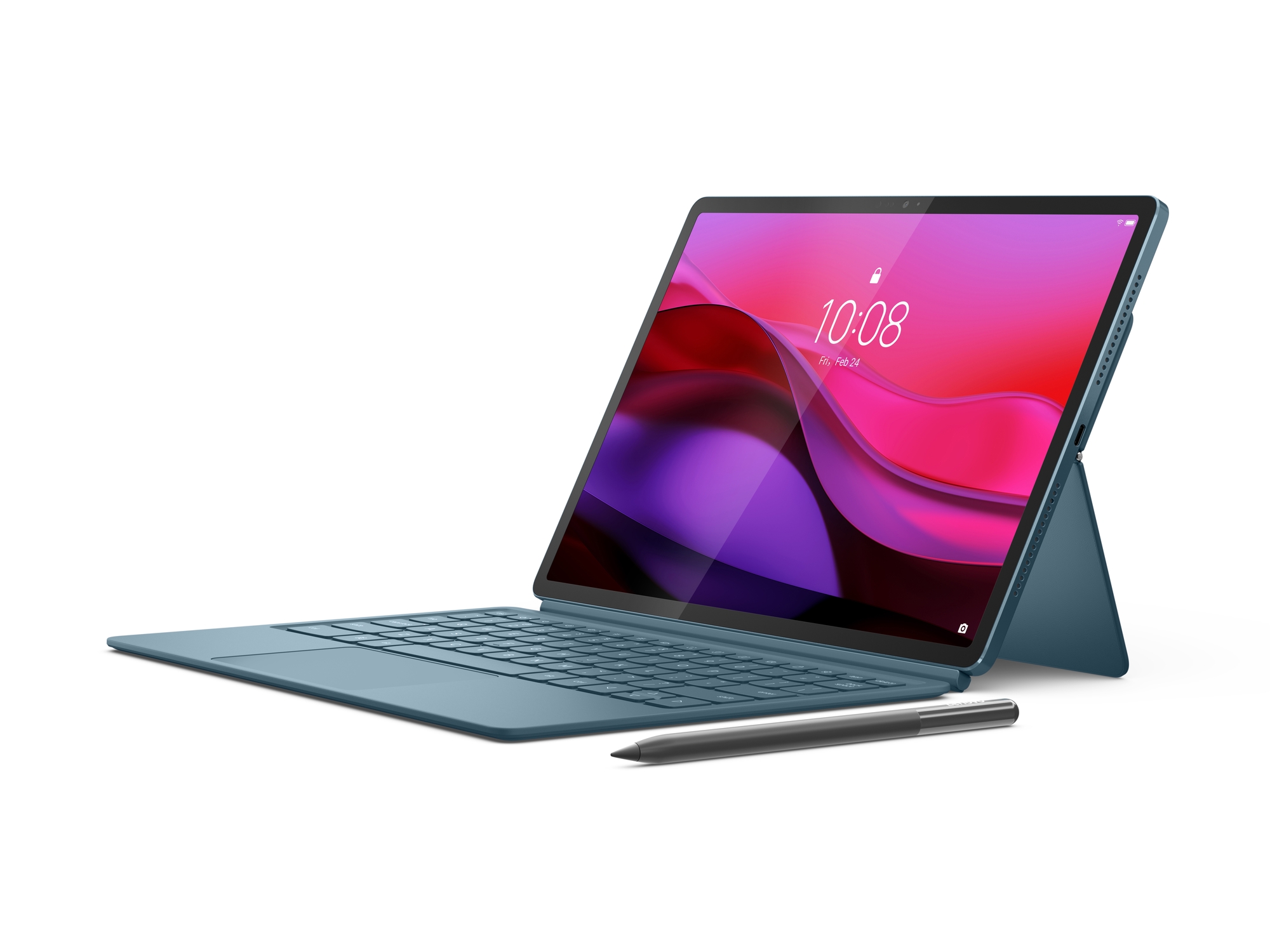 Pilt Lenovo | Yoga Tab Plus Wi-Fi (without power adapter) | ZAEG0018NL | 12.7 " | Tidal Teal | LTPS | 2944 x 1840 pixels | Qualcomm | Snapdragon 8 Gen 3 Mobile Platform | 16 GB | Soldered LPDDR5x | 256 GB | Wi-Fi | Front camera | 13 MP | Rear camera | 13 MP | Bluetooth | 5.4 | Android | 14 or Later | Warranty 24 month(s) | Lenovo 2-in-1 Keyboard Pack + Lenovo Tab Pen Pro