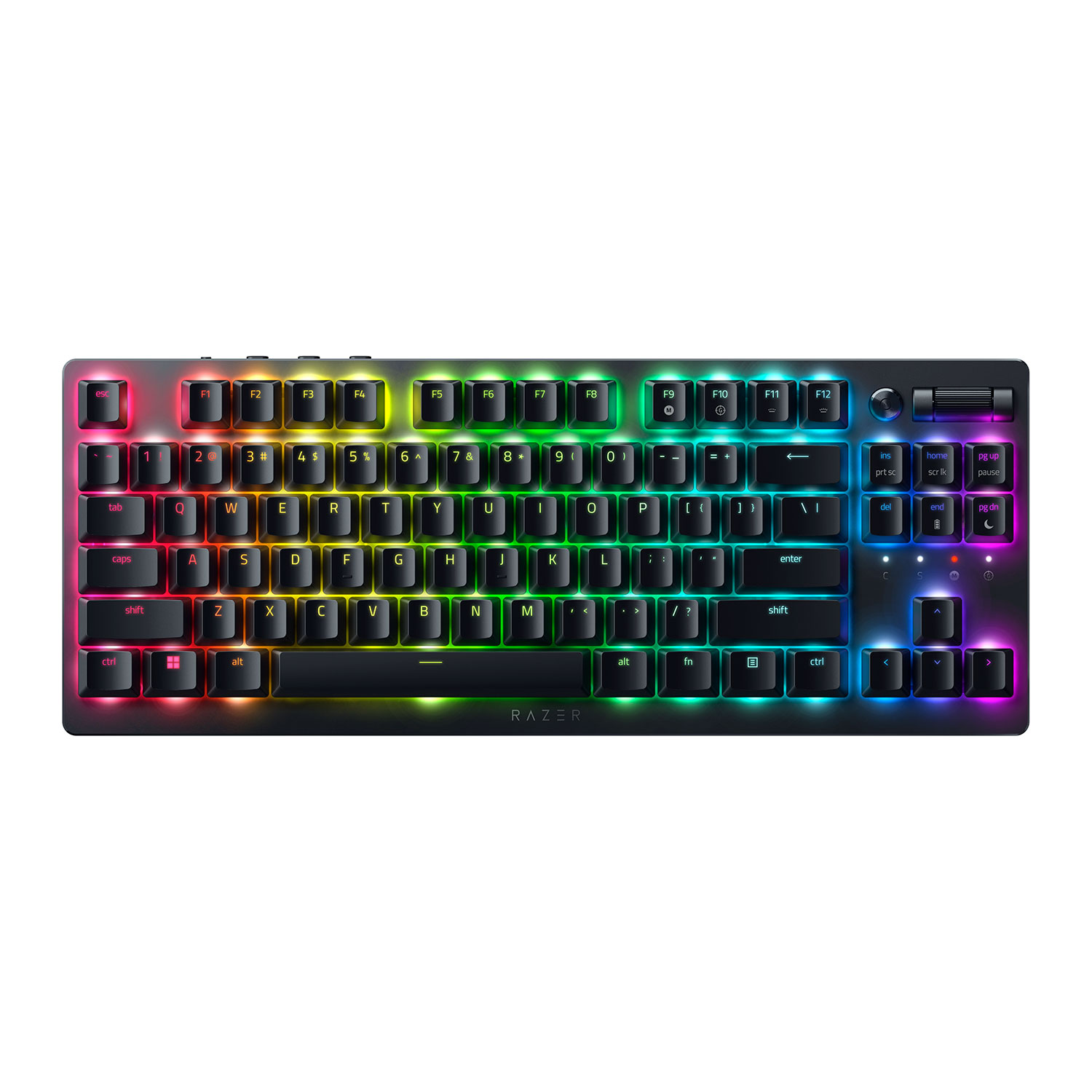 Pilt Razer | Gaming Keyboard | Deathstalker V2 Pro Tenkeyless | Gaming Keyboard | RGB LED light | US | Wireless | Black | Bluetooth | Optical Switches (Linear) | Wireless connection