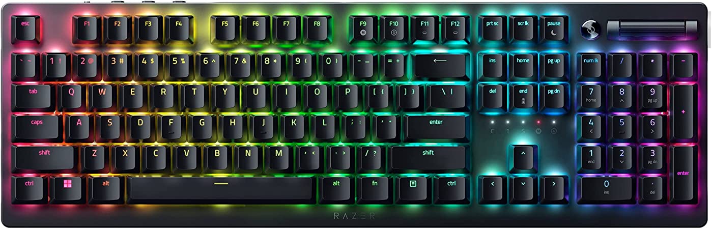 Pilt Razer | Gaming Keyboard | Deathstalker V2 | Gaming Keyboard | RGB LED light | US | Wired | Black | Bluetooth | Numeric keypad | Optical Switches (Linear)