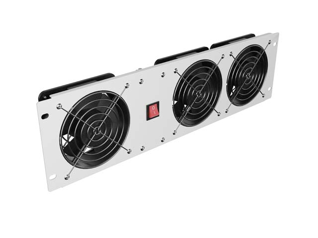 Pilt Lanberg Vertical Ventilation Panel 19" 3U for Rack three Fans 230V | AK-1506-S | Grey