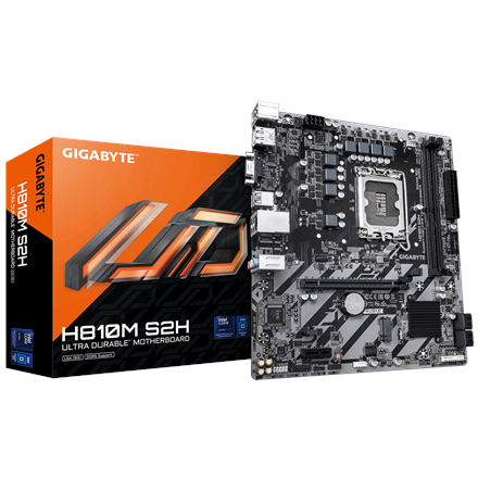 Pilt Gigabyte H810M S2H | Processor family Intel | Processor socket LGA1851 | DDR5 | Supported hard disk drive interfaces M.2, SATA | Number of SATA connectors 4