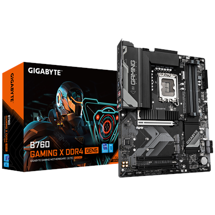 Pilt Gigabyte B760 GAMING X DDR4 GEN5 | Processor family Intel | Processor socket LGA1700 | DDR4 | Supported hard disk drive interfaces M.2, SATA | Number of SATA connectors 4