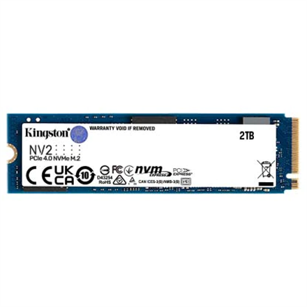 Pilt Kingston | SSD | NV2 | 2000 GB | SSD form factor M.2 2280 | SSD interface PCIe 4.0 x4 NVMe | Read speed 3500 MB/s | Write speed 2800 MB/s