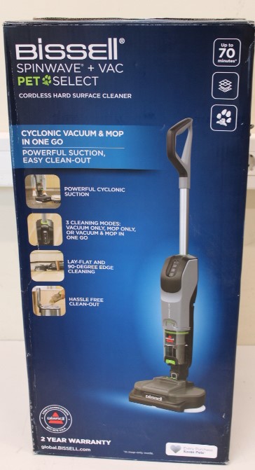 Pilt SALE OUT. Bissell SpinWave®+ Vac PET Select, Cordless Hard Surface Cleaner, Handstick | Bissell | Hard Surface Cleaner | SpinWave®+ Vac PET Select | Cordless operating | Handstick | Washing function | 25.9 V | Operating time (max) 70 min | Grey/Black/Lime | Warranty 24 month(s) | DAMAGED PACKAGING, USED, DIRTY, SCRATCHED
