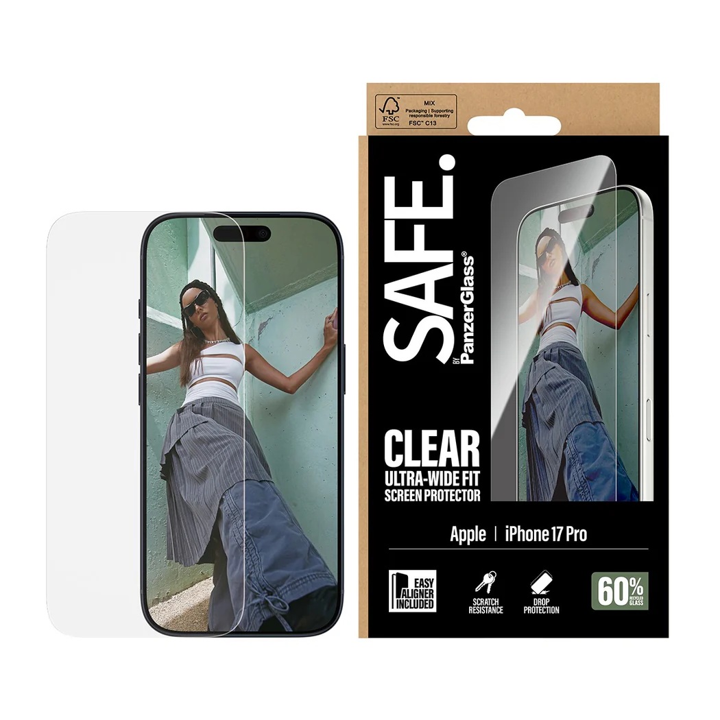 Pilt PanzerGlass Screen protector | Apple | iPhone 17 Pro | Transparent | Ultra-Wide Fit w. EasyAligner