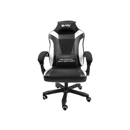 Pilt Fury PU Leather | Gaming Chair Fury Avenger M+ Black/White