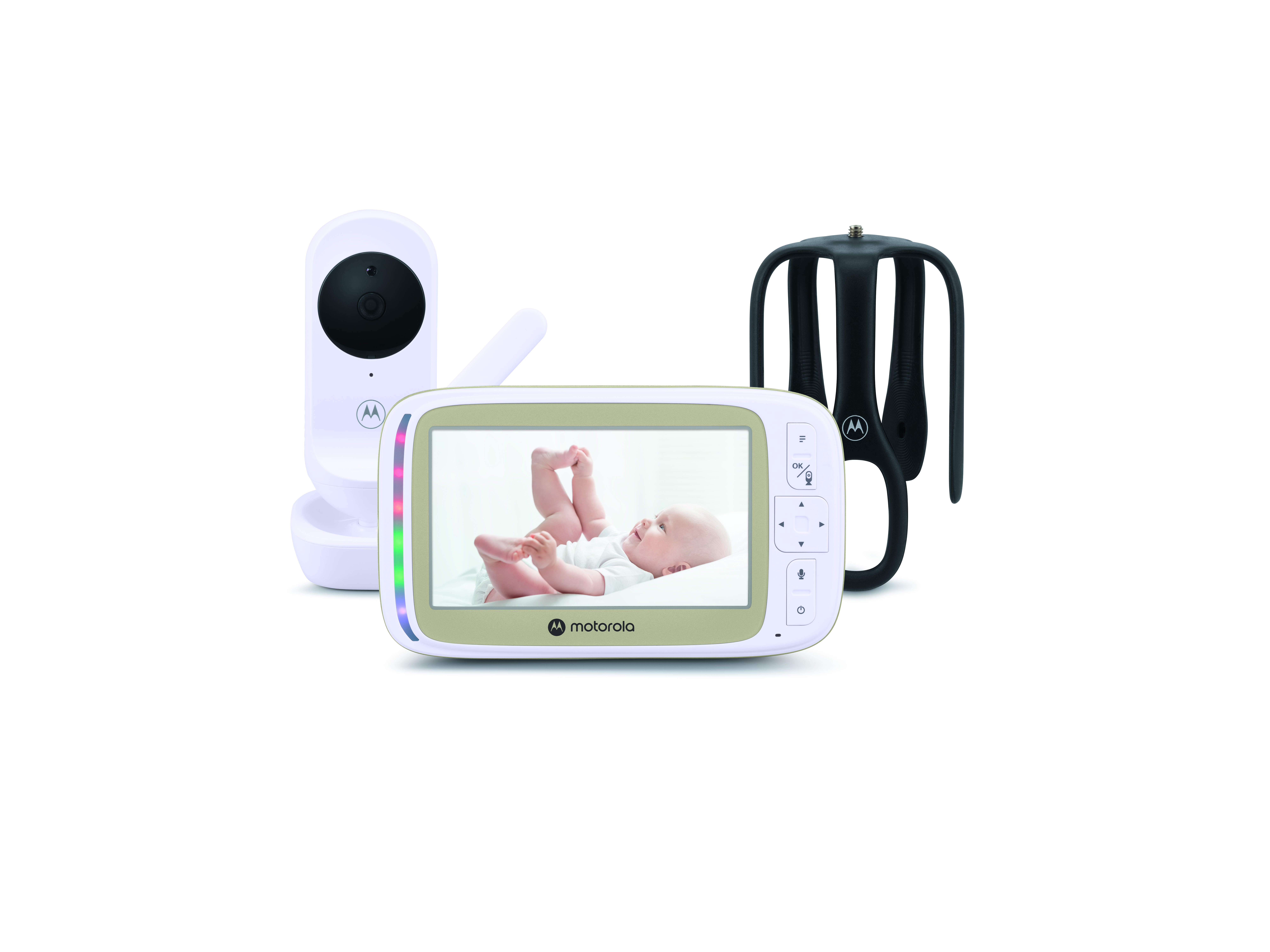 Pilt Motorola 5.0” Wi-Fi Video Baby Monitor with Stargrip Crib Mount | VM45 Connect | White