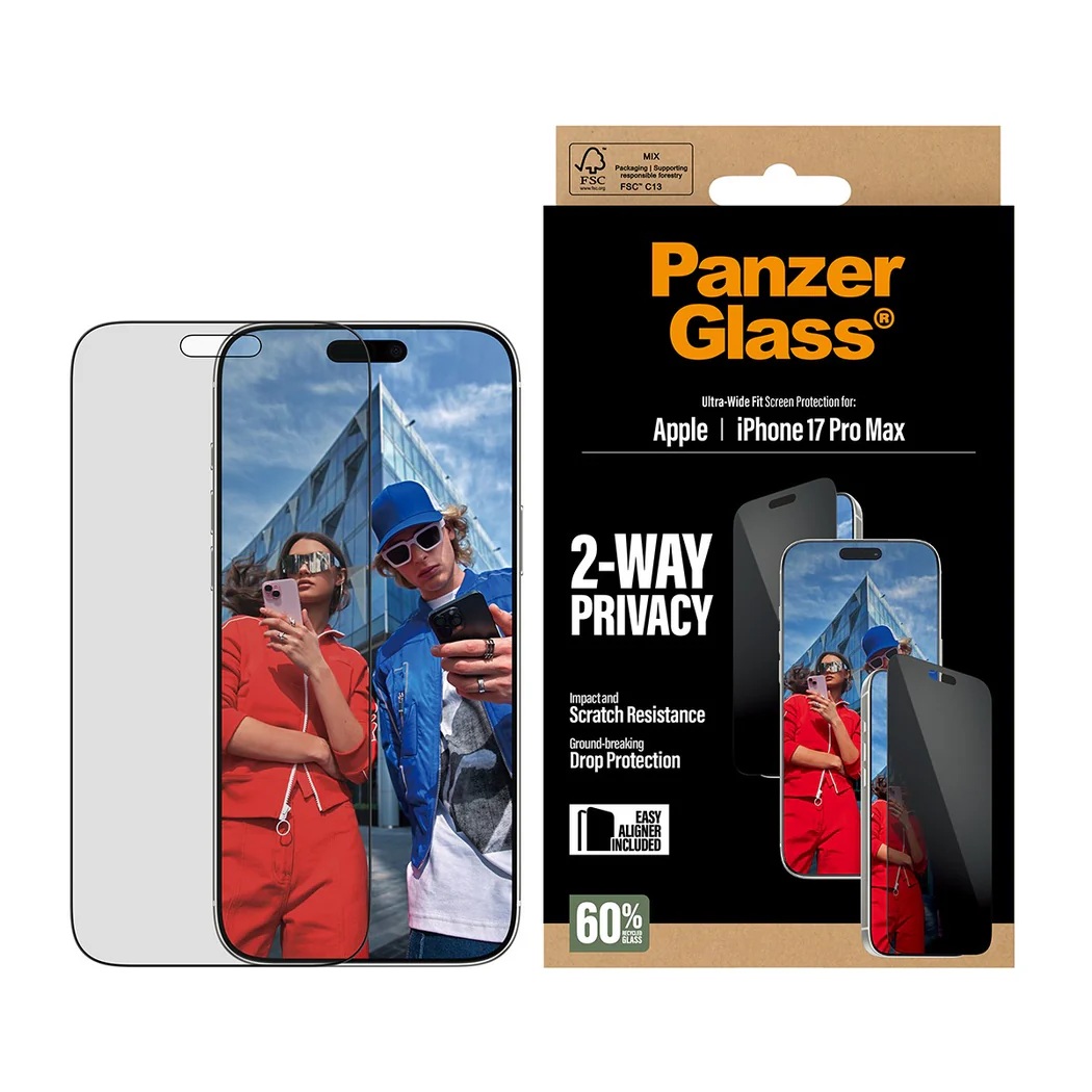Pilt PanzerGlass Screen protector | Apple | iPhone 17 Pro Max | Glass | Transparent | Ultra-Wide Fit w. EasyAligner